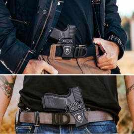 WARRIORLAND IWB Carbon Fiber Kydex Holster Optic Cut Compatible With Glock 17/19/19X/44/45 (GEN 3-5) & Glock 23/32 (Gen 3-4) TLR-7/7A/7X/8 HL-X G, Inside Waistband Conceal Carry, Adj. Cant & Retention