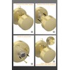 goldenwarm 2 Pack Brushed Gold Passage Door Knobs, Zinc-Alloy Brushed