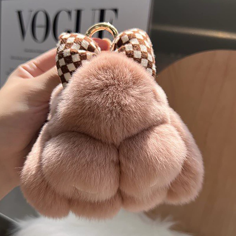 Soft Fluffy Rabbit Keyring Cute Plush Rabbit Key Ring Plush