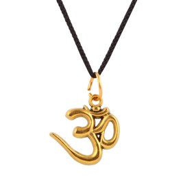Rudra Empire Spiritual Om Shiva Pendant Bhagwan Shiv Ji Om Locket for Men and Women, Free Size, Brass, No Gemstone