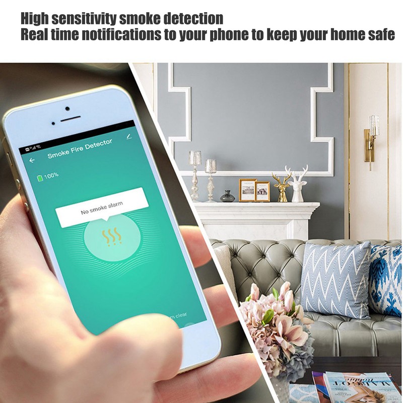 Wireless Smart Fire Smoke Alarms Smart Smoke Detector Remote Alarm