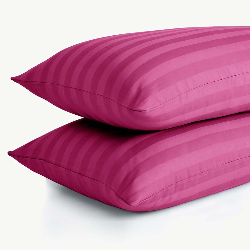 Hafaa Pillow cases 2 Pack - Pink Stripe Pillow Cases