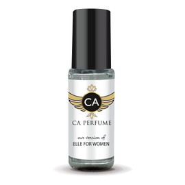 CA Perfume Impression of Elle for Women Perfume Oil Amber Floral Scent Long Lasting Perfumes for Women Travel Size Mini Perfume Sample TSA Ready Body Oil Roll-on 0.14 Fl Oz 4ml