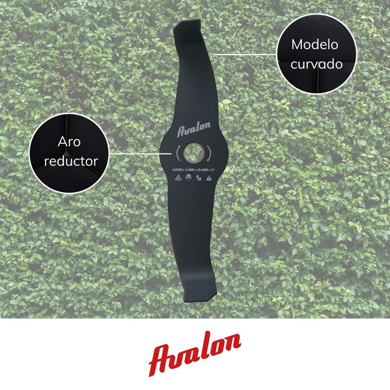 Avalon - 2 Curved Tip Disc for Brushcutter, Blade for