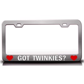 Custom Brother - GOT TWINKIES? Food Vegetable Fruit Metal Car SUV Truck License Plate Frame Ch n4