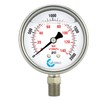 CARBO Instruments 2" Pressure Gauge, Stainless Steel Case, Chrome Plated