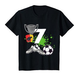 7th birthday 7 years soccer footballer birthday T-Shirt