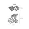 3pcs Bees Cutting Dies, Honeycomb Flower Die Cuts Metal Embossing