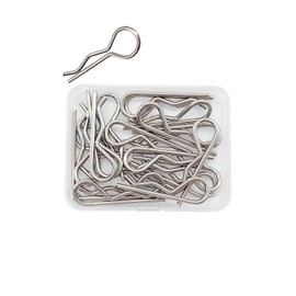 20pcs Cotter Pins, R Clips Hardware Pins, Spring Fasteners Hitch Pin, for Trailer Locking, Trailer Clamps, Lawn Mowers, Trucks, Mechanics, R Clips Cotter Pin - M2.0x40mm