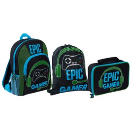 Boys Epic Gamer Bag Range Kids Gaming Backpack Gym Bag Lunch Bag School Travel