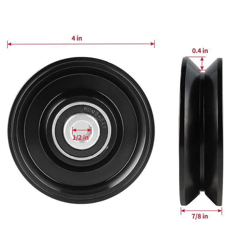 Skelang 4 In V-Groove Wheel Caster, Slide Gate Wheel with