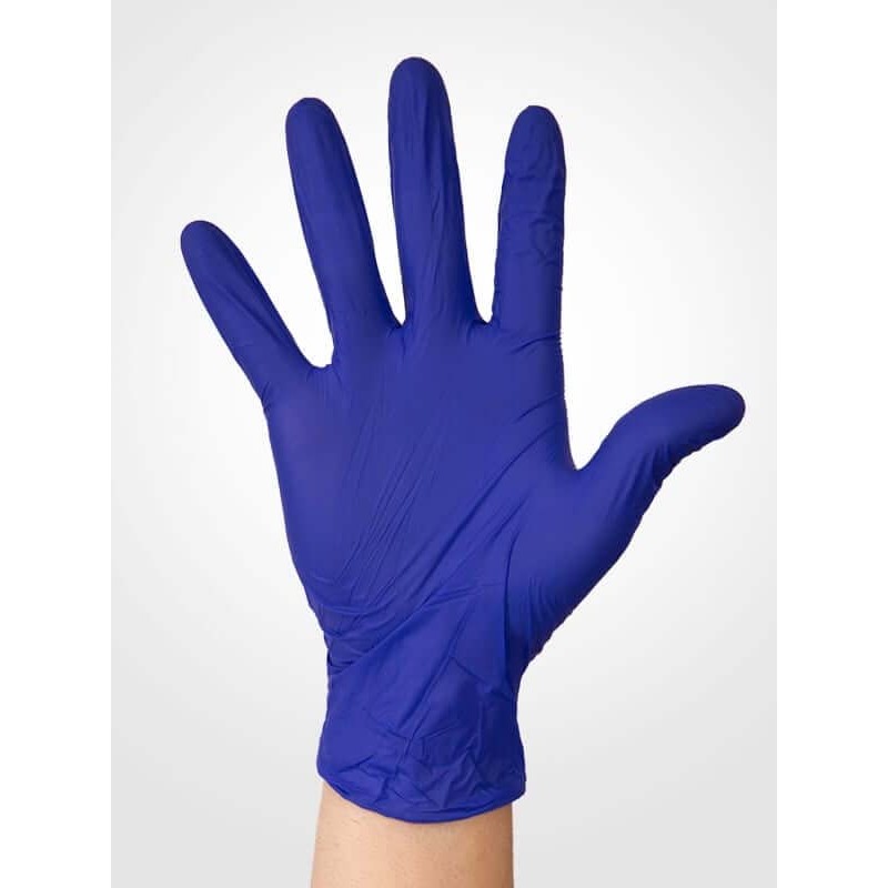 Disposable ambidextrous Blue Nitrile Gloves "Large"