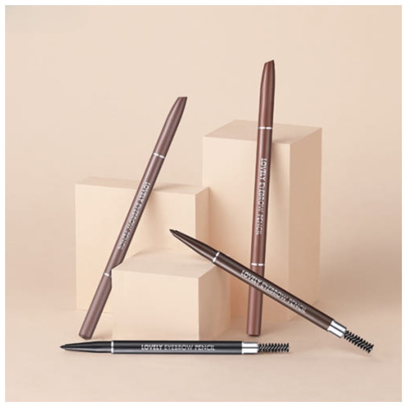 TONYMOLY Lovely Eyebrow Pencil 0.1g, Type:05 Black Brown