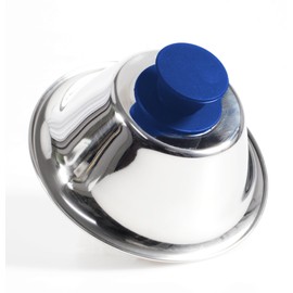 Kerafactum Burger Bell Blue Cloche Cover for Grilling and Melting Cheeseburger Burger Cover for Hamburger Steaks Melts Cheese Stainless Steel Plancha Accessories