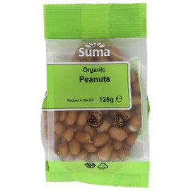 Suma Organic Peanuts 125 g (Pack of 6)