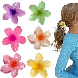 Flower Hair Clip 8 x 8 cm Non-Slip Acrylic Hair Pin in Petal Design, Elegant Hair Accessories, for Thick and Thin Hair, for Women and Girls