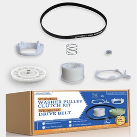 2025 Upgraded W10721967 Washer Pulley Clutch Kit / W10006384 Drive Belt - Compatible for Whirlpool Kenmore Maytag Whirlpool Washing Machine Parts for PS10057144 W10006354 W10006356 WPM10006384