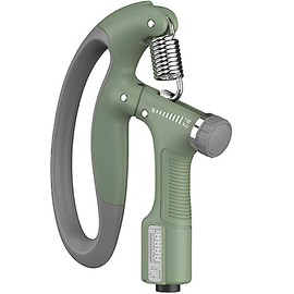 fogman Hand Grip Training with Counter, Load Adjustable, Ergonomic, Easy Grip (Green)
