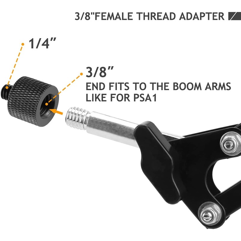 Camera Screw Conversion Adapter, Microphone Screw Adapter, 1/4 Male to