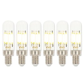Westinghouse 5168120 4.5 Watt (40 Watt Equivalent) T6 Dimmable Clear Filament LED Light Bulb, Candelabra Base, 6 Pack