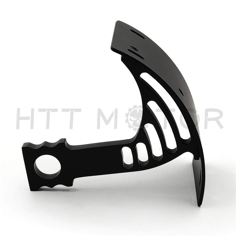 HTTMT MT360-02-BK Black Vertical Curved Mount License Plate Bracket Tag