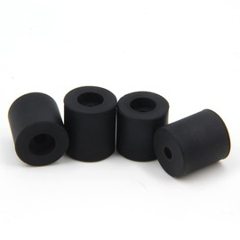 Zeberoxyz 3PCS Black 18MM+1PCS 16MM high HeatBed Silicone Leveling Column Solid Mounts Parts,Solid Bed Mount Stable Tool Heat-Resistant Silicone Buffers for 3D Printer (Black-Height 18mm+Height 16mm)