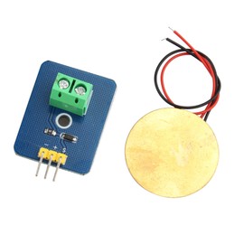 HALJIA 3.3V 5V Ceramic Piezo Vibration Sensor Analog Output Supply Sensors Piezoelectric Controller Electronic Components 30mm x 23mm Sensor Module Compatible with Arduino UNO Rev3