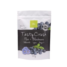 Elixi TastyCrush Ground Flax Seeds with Flavour 300 g - Flaxseed Powder, Flaxseed Powder with Omega 3, Gluten Free (Blueberries)