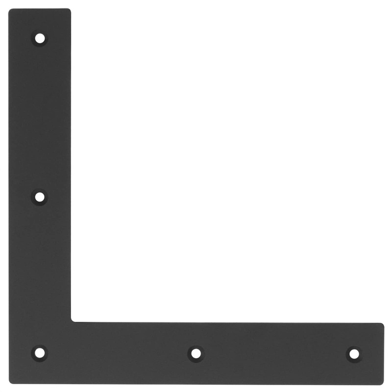 6 Pack 9-1/2" Black Flat L Bracket Corner Brace, Mending