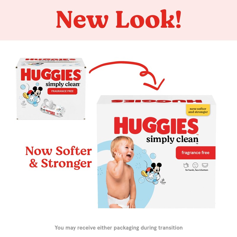 Huggies Simply Clean Unscented Baby Diaper Wipes, 1 Flip-Top Pack