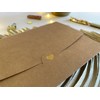 3 Envelopes DIN A6 Natural with Golden Heart - Without