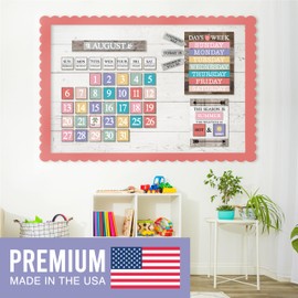 Hadley Designs Farmhouse Classroom Calendar Set Bulletin Board Sets For Teachers - For Classroom, School Calendar For Classroom, Classroom Calendar Bulletin Board Set For Classroom Decor