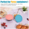 LUVCOSY 4 Cup Round Silicone Storage Cover Lids Replacement for