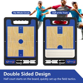 RoseFlower Portable Basketball Coaching Board Basketball Coaches Tactical Clipboard Strategy Blackboard with Player Markers, Erase, Pen - Basketball Gift Sporting Goods Training Assistant Equipment