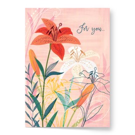 Designer Pop!, Birthday Pop-Up Greeting Card – Stargazer Lilies 3D Design (1 Card with Envelope) Card for Friends, Family and Special Someones