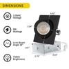 KnLnny Ware Square Black Gimbal Recessed Lighting 4 Inch 6