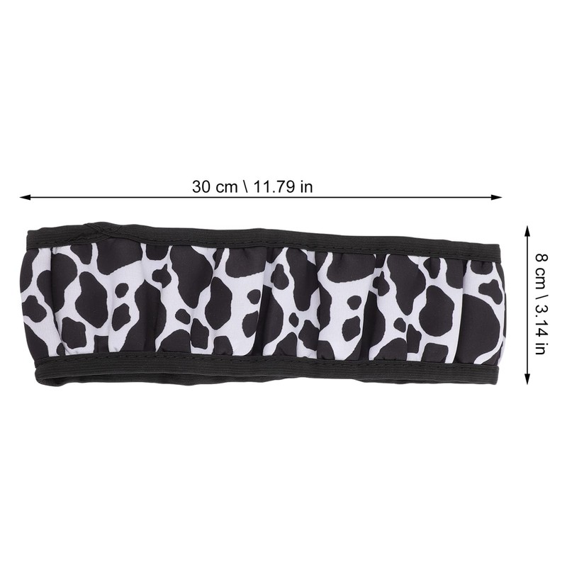 GRIRIW 1Set Cow Pattern Steering Wheel Cover Coaster Easy to