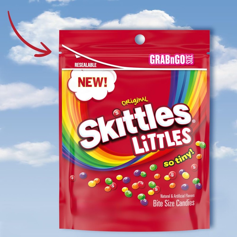 SKITTLES LITTLES Original Chewy Candy Tiny Bite Size Rainbow Fruity