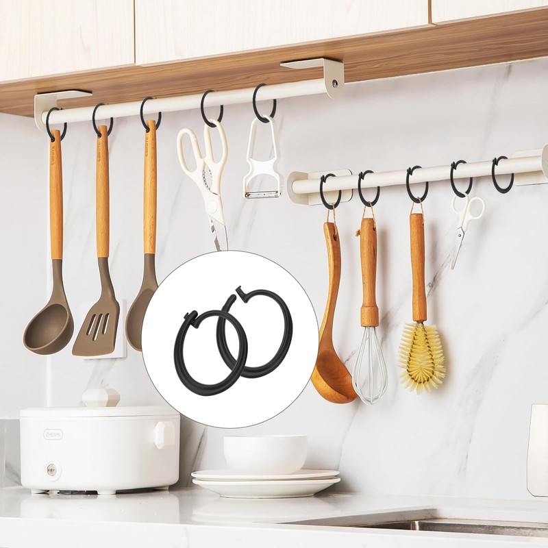 30pcs Gazebo Curtain Hooks,Weather Resistant Gazebo Curtain Hooks Durable C-Shaped