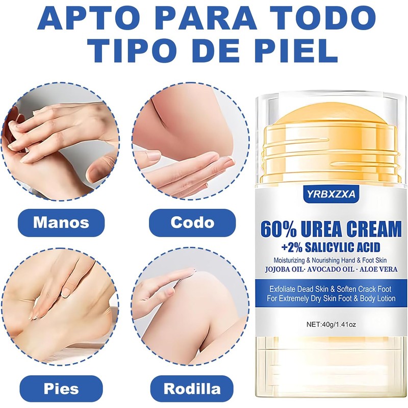 Crema Hidratante para Pies con Urea 60% y Ácido Salicílico
