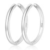 NEVEGE 925 Sterling Silver Hoop Earrings for Women Hypoallergenic Large