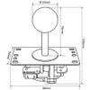 SANWA JLF-TP-8YT Arcade Joystick (Purple Ball Top) - Premium, High