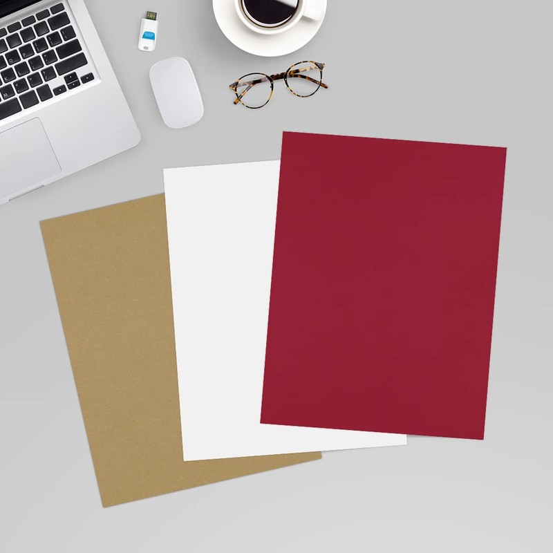 8 1/2 x 11 Cardstock - Garnet Red (50 Qty.)