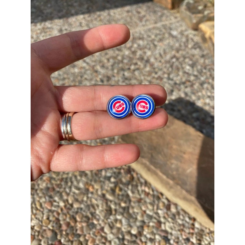 Chicago Cubs Stud Earrings