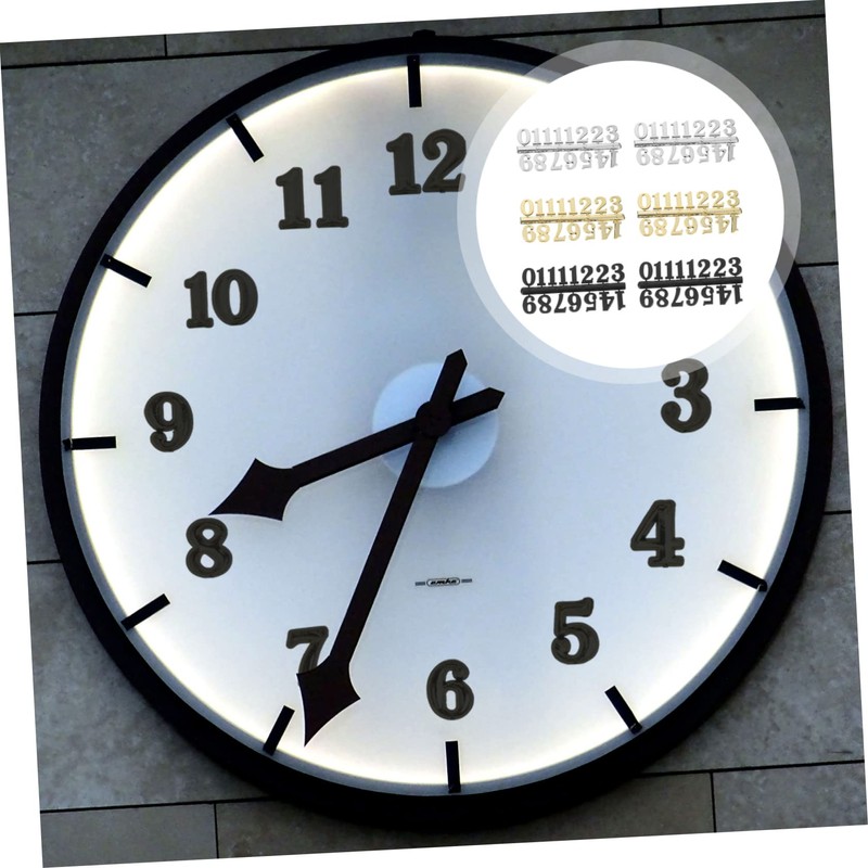 Tofficu 30 Sets DIY Digital Clock Numbers Replacement Parts for