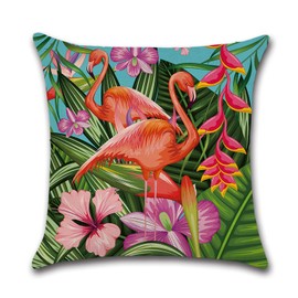 YunJeude 45x45cm Cushion Cover Set of 4 Nordic Geometric Patterns Different Patterns Linen Flax Cute Stylish Natural Zipper Modern Home Decor Car Decoration Four Seasons Interior Bedroom (45x45,