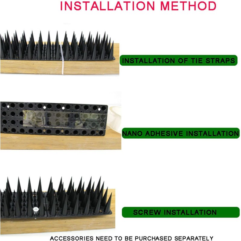 10Packs 9.84 Ft Bird Deterrent Spikes Strips Bird Spikes for