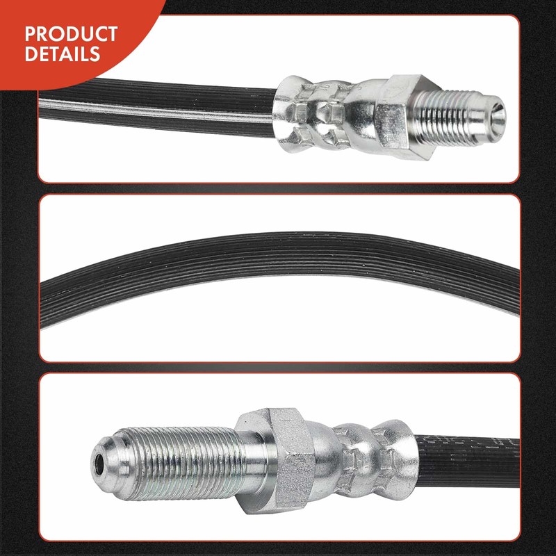 A-Premium Rear Driver or Passenger Side Brake Hydraulic Hose Compatible