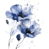 Anniversary House Tiflair Navy Delicate Florals Design Luxury Napkins 3ply