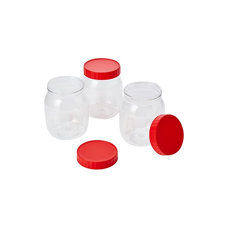 Sunpet J0500 Food Storage Canisters, Plastic, Red, 500 ml, Small,